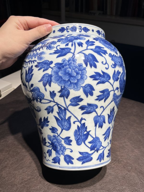 清道光 青花缠枝莲纹盖罐一对 - 图19