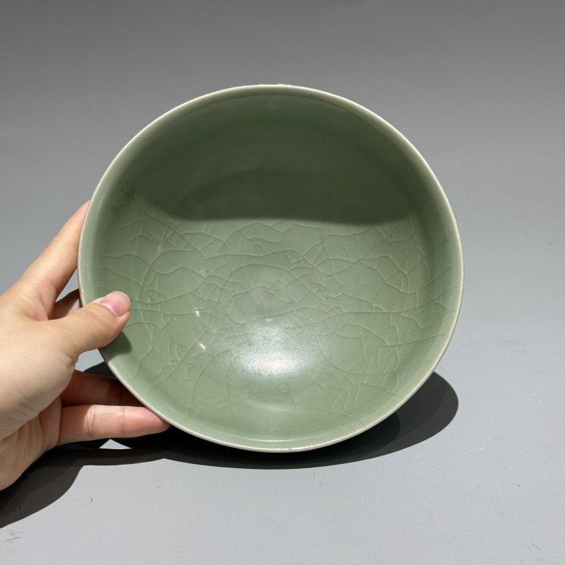明代 龙泉窑梅子青釉素碗 - 图7