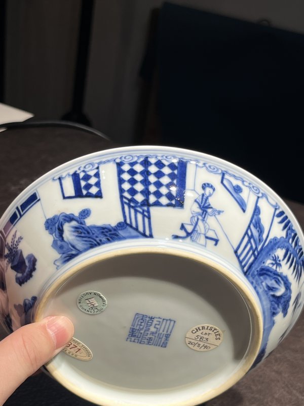 清乾隆 青花岁寒三友图盘 - 图15
