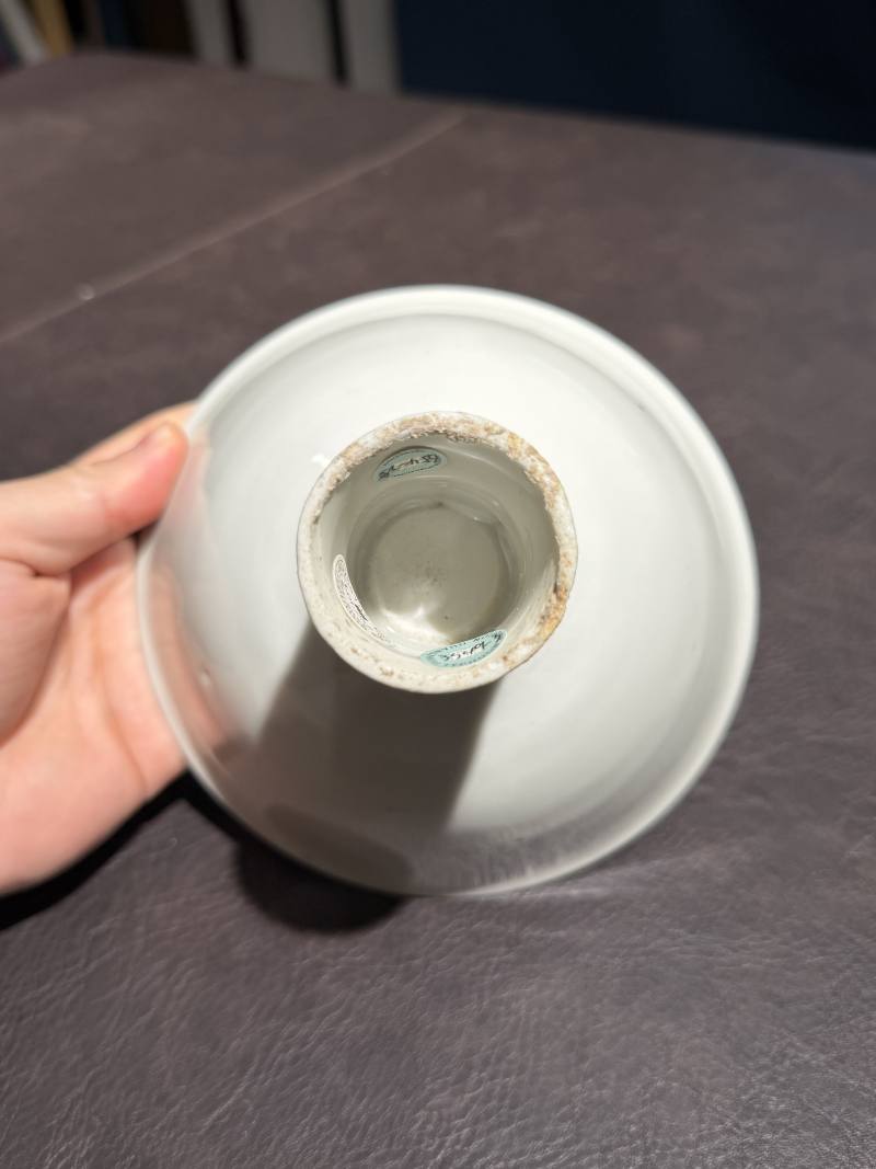 明中期 甜白釉高足碗 - 图8