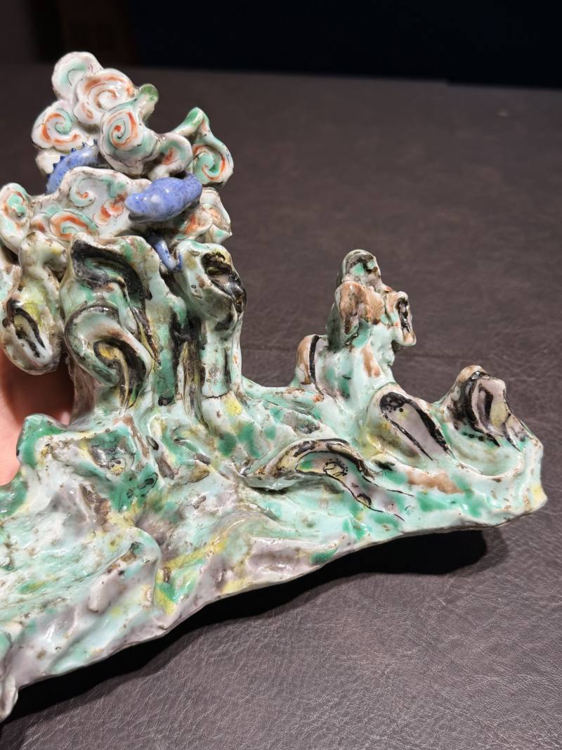 清康熙 粉彩福山寿海笔山 - 图5