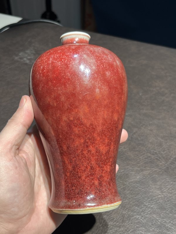 清康熙 郎窑红釉梅瓶 - 图12