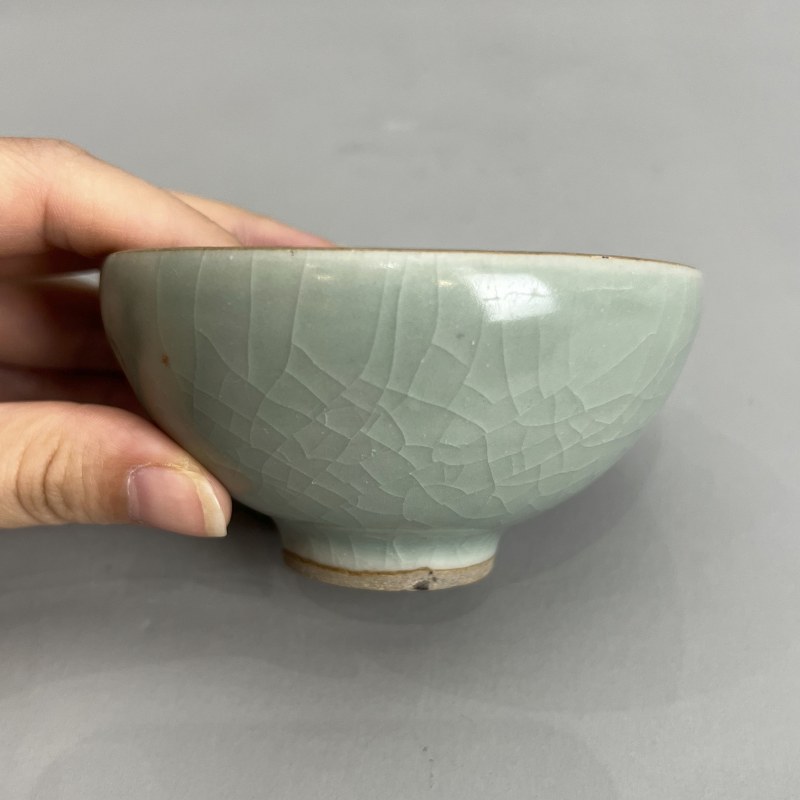 明代 龙泉窑粉青釉泡泡盏 - 图10