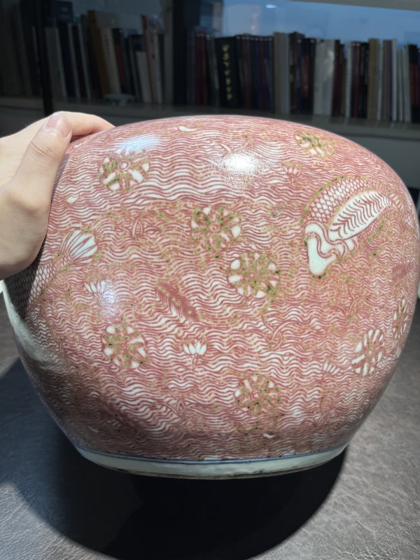 18世纪 青花釉里红鱼藻纹大缸 - 图20