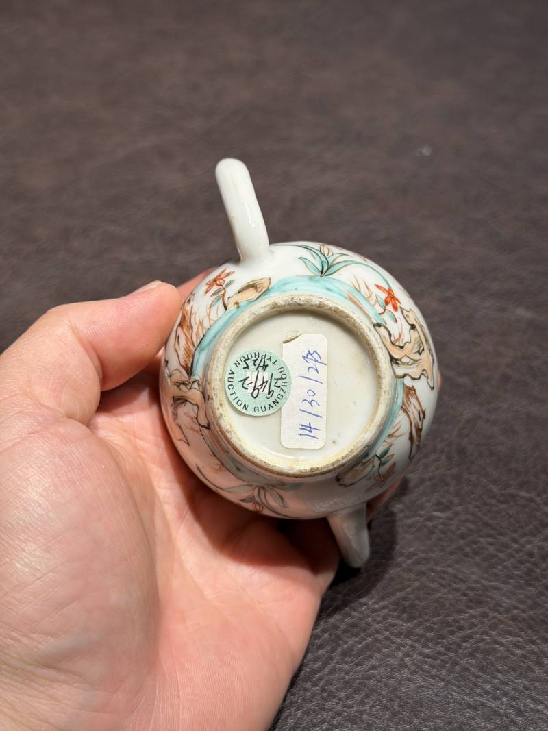 清乾隆 粉彩花鸟纹茶具一套25件 - 图49