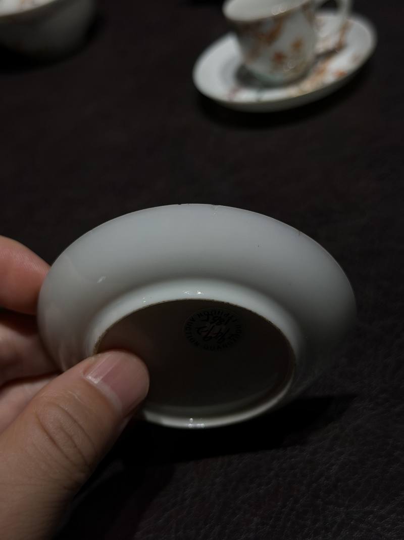 清乾隆 粉彩花鸟纹茶具一套25件 - 图116