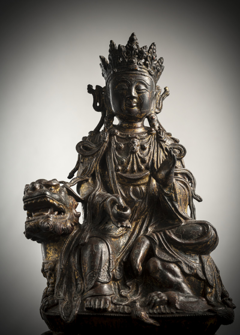 A BRONZE FIGURE OF GUANYIN - 图5