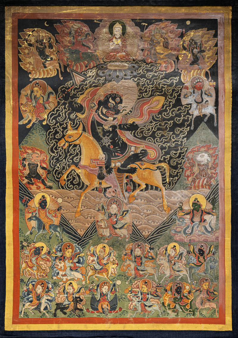 A THANGKA DEPCITING SHRI DEVI