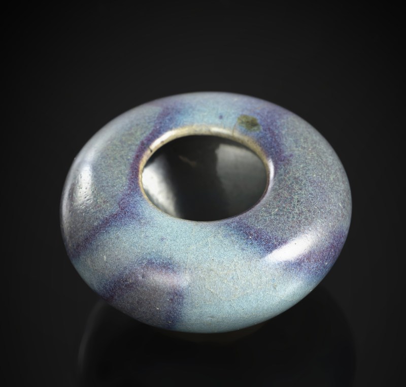 A small Jun-glazed brush washer with purple splashes - 图2