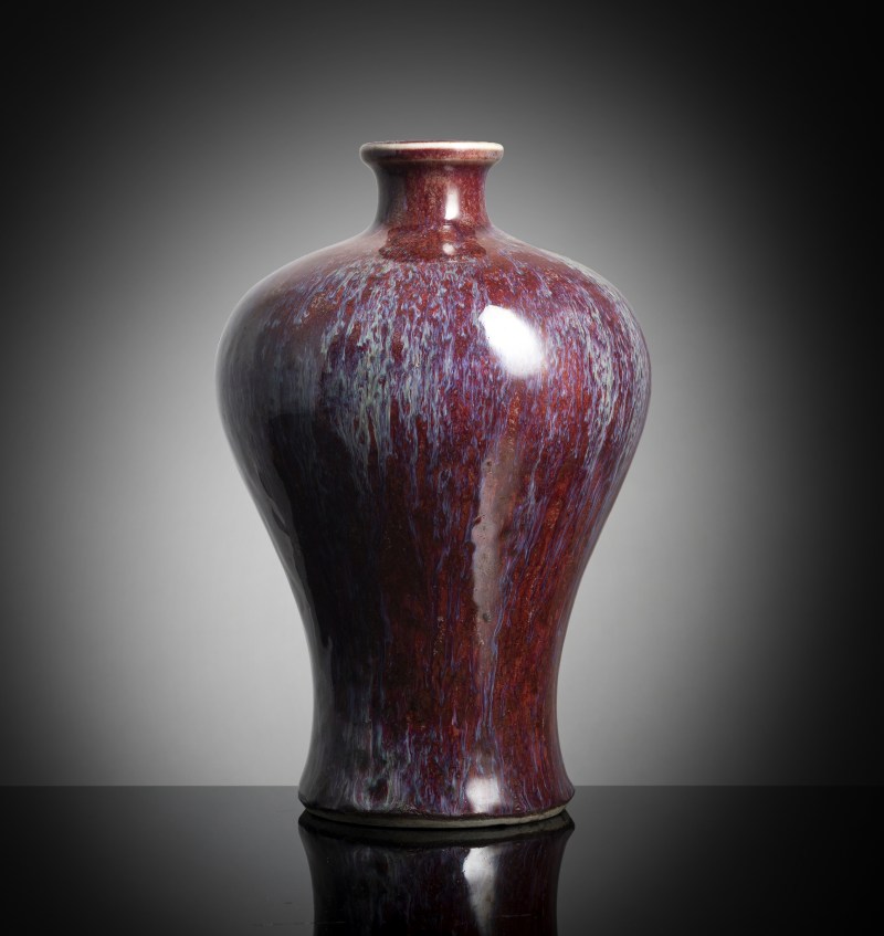 A Flambé-glazed porcelain meiping - 图2