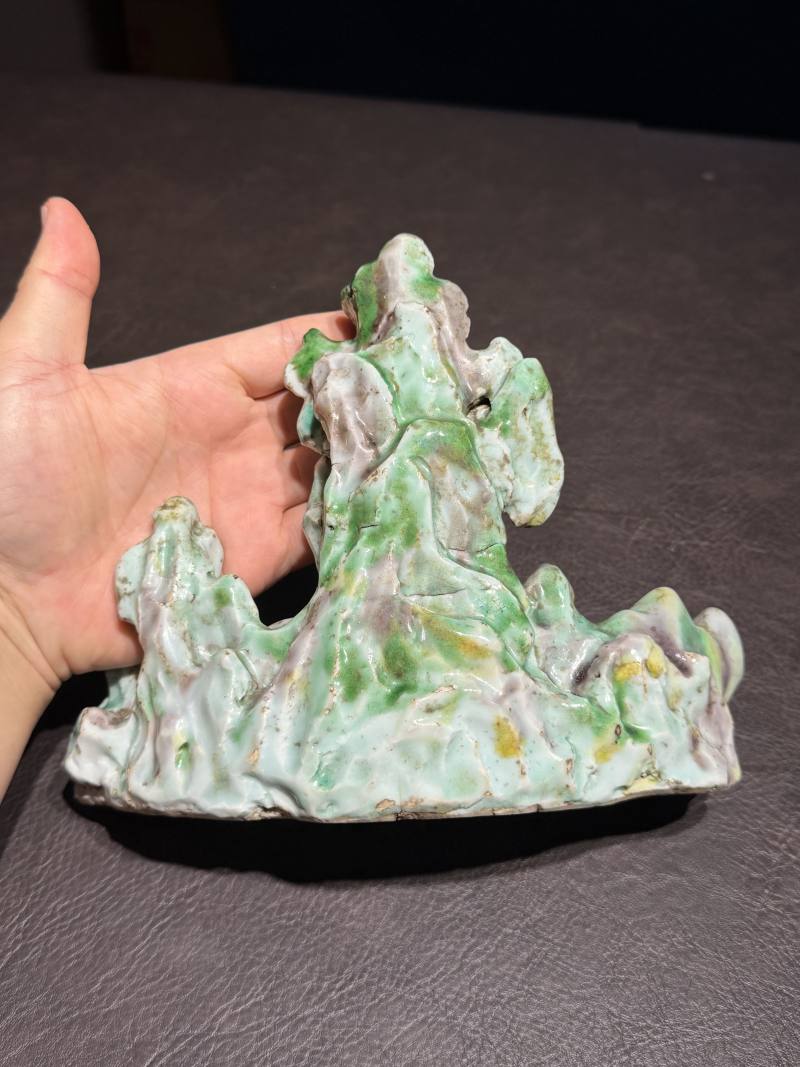 清康熙 粉彩福山寿海笔山 - 图6