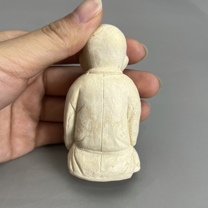 明代 素胎持莲童子 - 图14