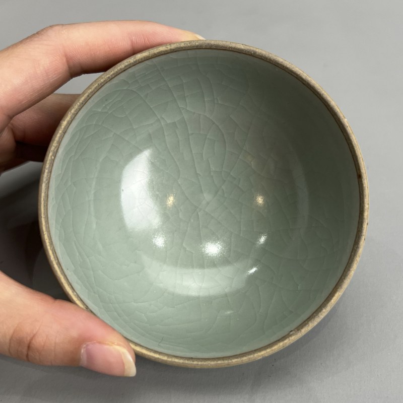 明代 龙泉窑粉青釉泡泡盏 - 图11