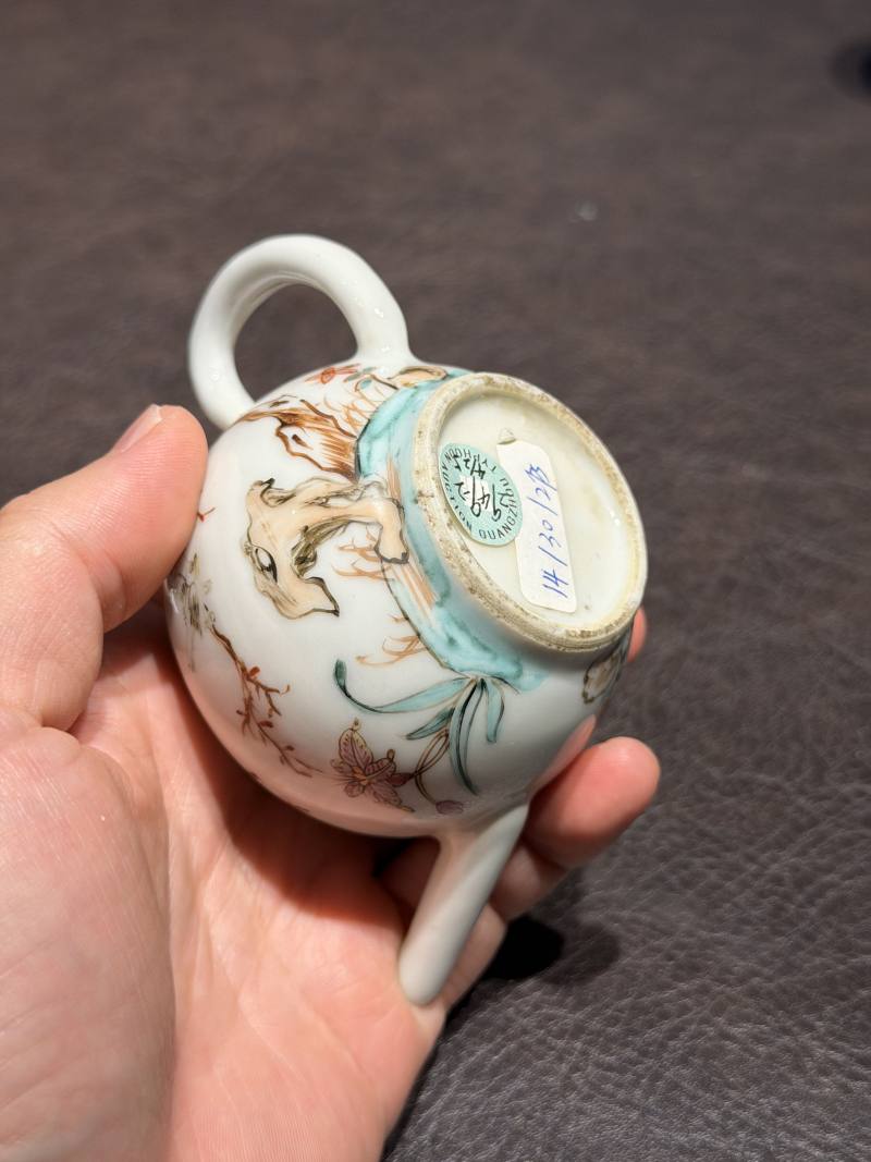 清乾隆 粉彩花鸟纹茶具一套25件 - 图50