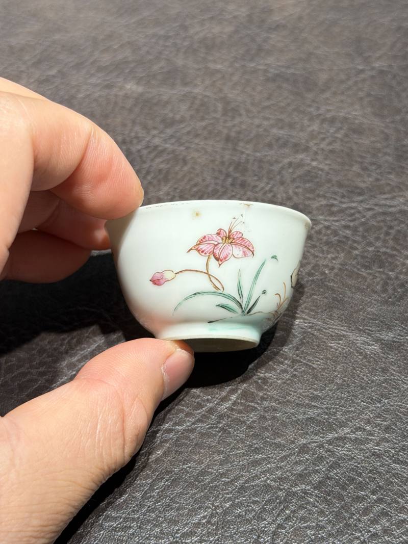 清乾隆 粉彩花鸟纹茶具一套25件 - 图17