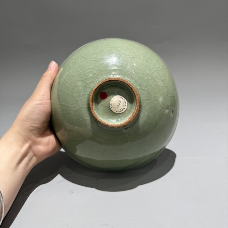 明代 龙泉窑梅子青釉素碗 - 图9
