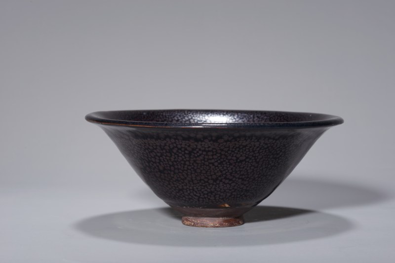明代 黑釉银油滴茶海 - 图6