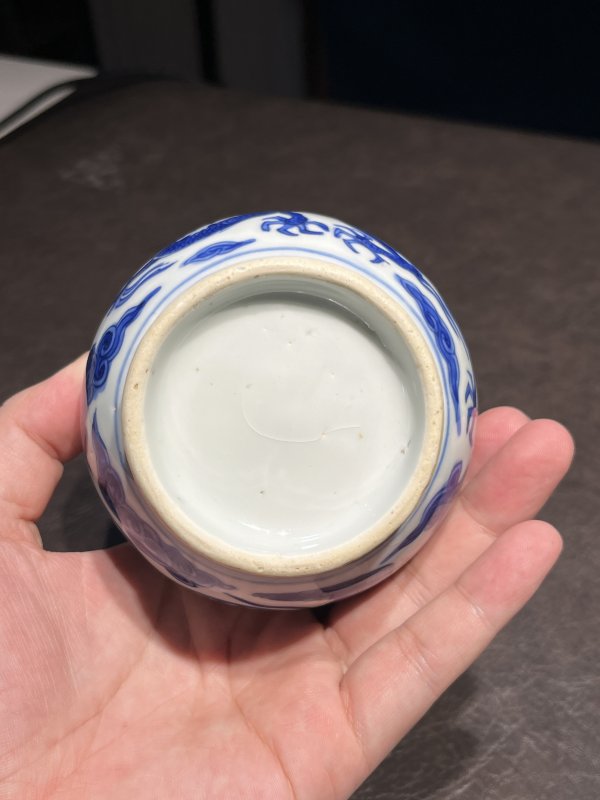 明万历 青花龙凤纹渣斗 - 图12
