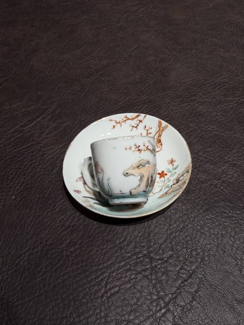 清乾隆 粉彩花鸟纹茶具一套25件 - 图84