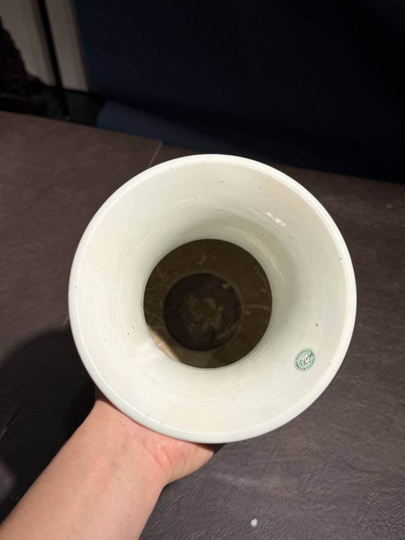 清康熙 青花庭院“杨柳荡千”图琵琶尊 - 图14