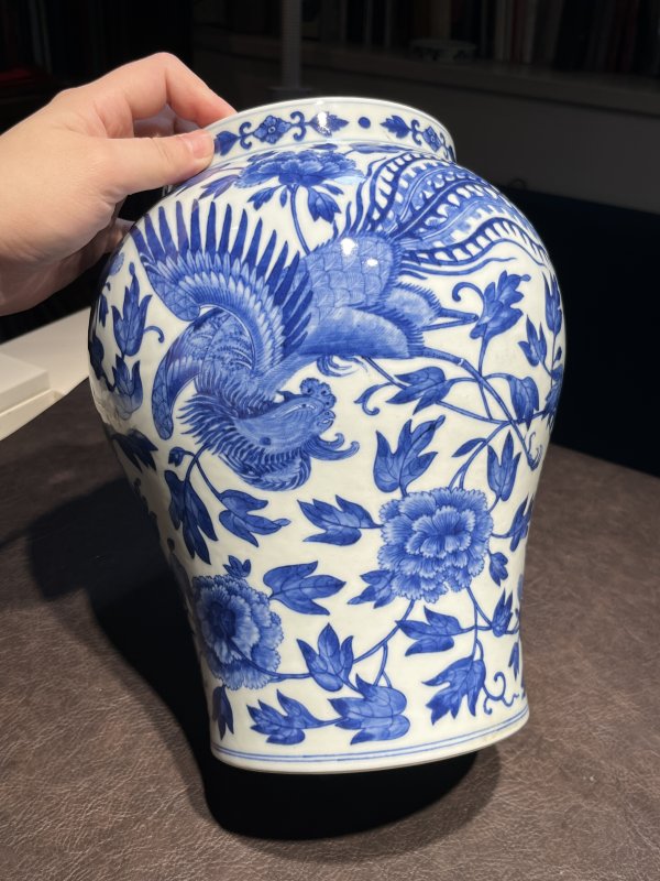 清道光 青花缠枝莲纹盖罐一对 - 图22