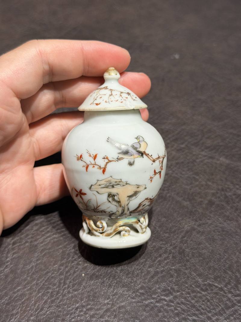 清乾隆 粉彩花鸟纹茶具一套25件 - 图51
