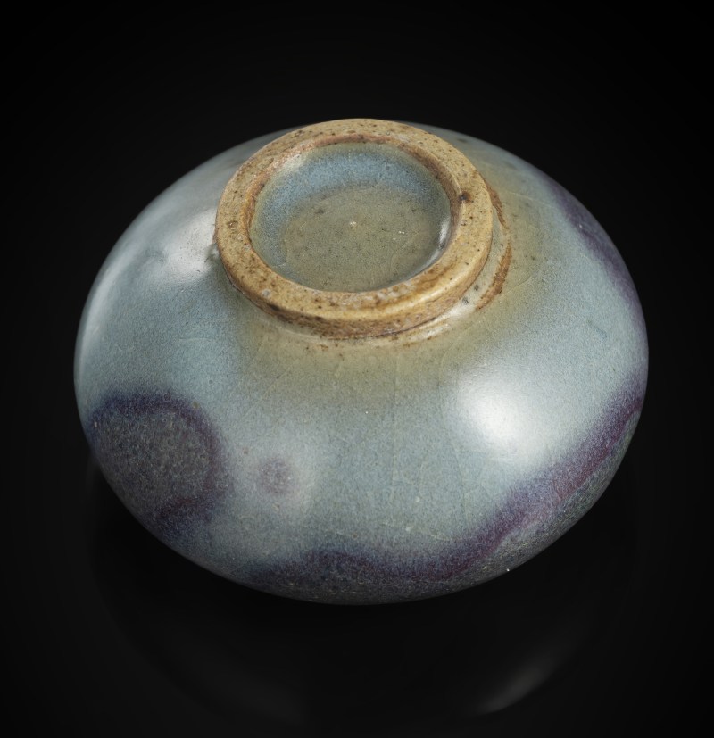 A small Jun-glazed brush washer with purple splashes - 图3