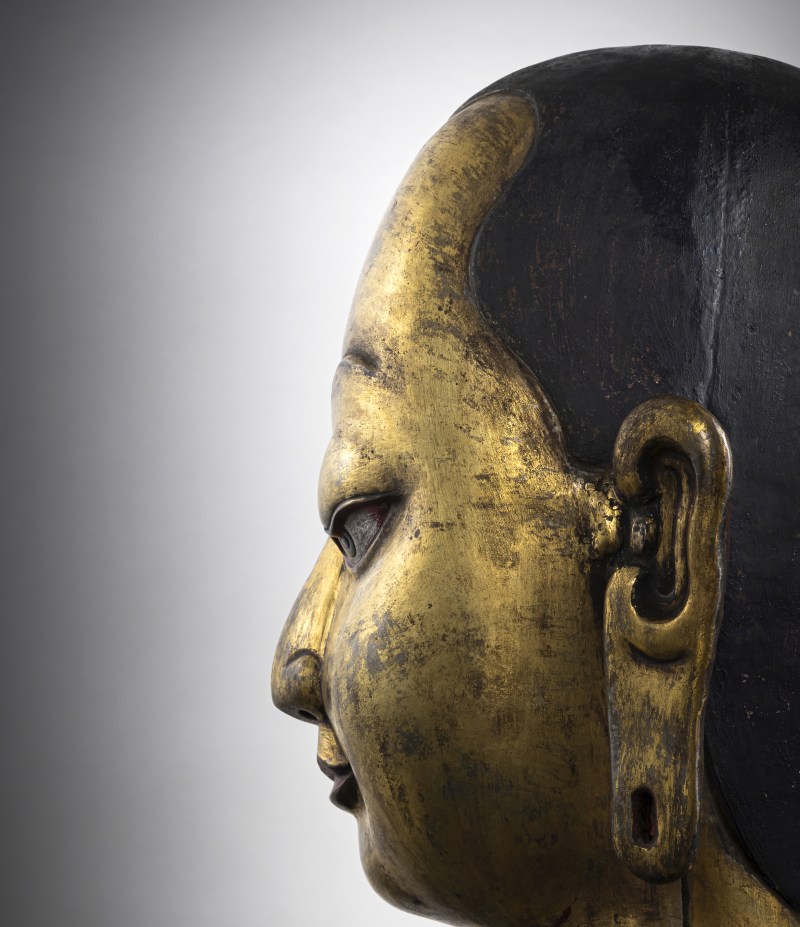 A RARE EMBOSSED COPPER RITUAL HEAD - 图3