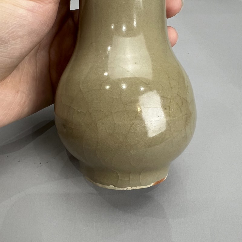 明代 龙泉窑米黄釉箸瓶 - 图14