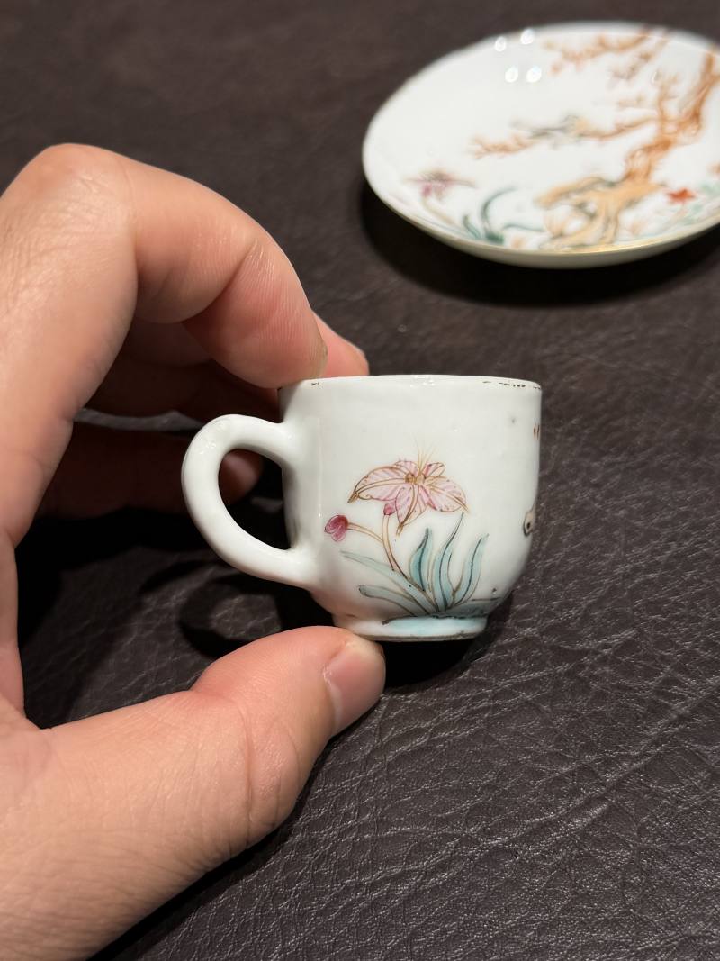 清乾隆 粉彩花鸟纹茶具一套25件 - 图85