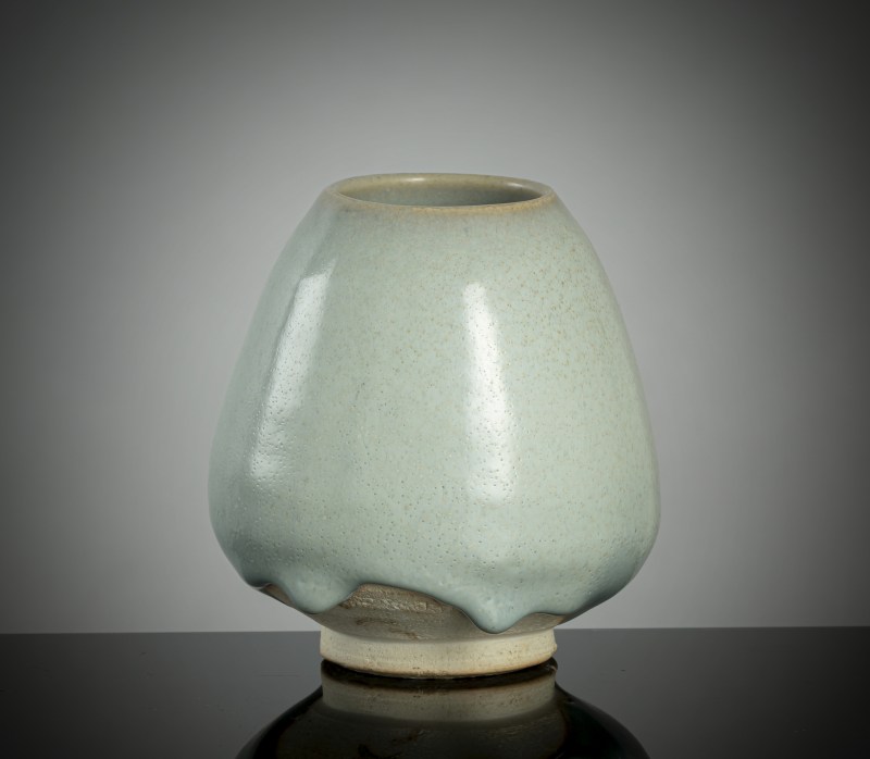 A lotus bud vase with Jun glaze