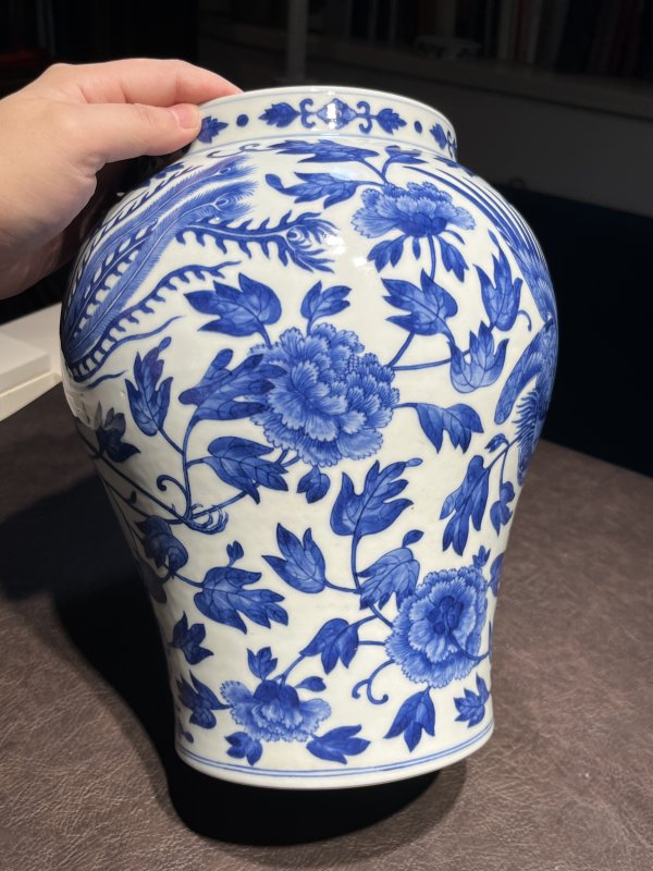 清道光 青花缠枝莲纹盖罐一对 - 图23