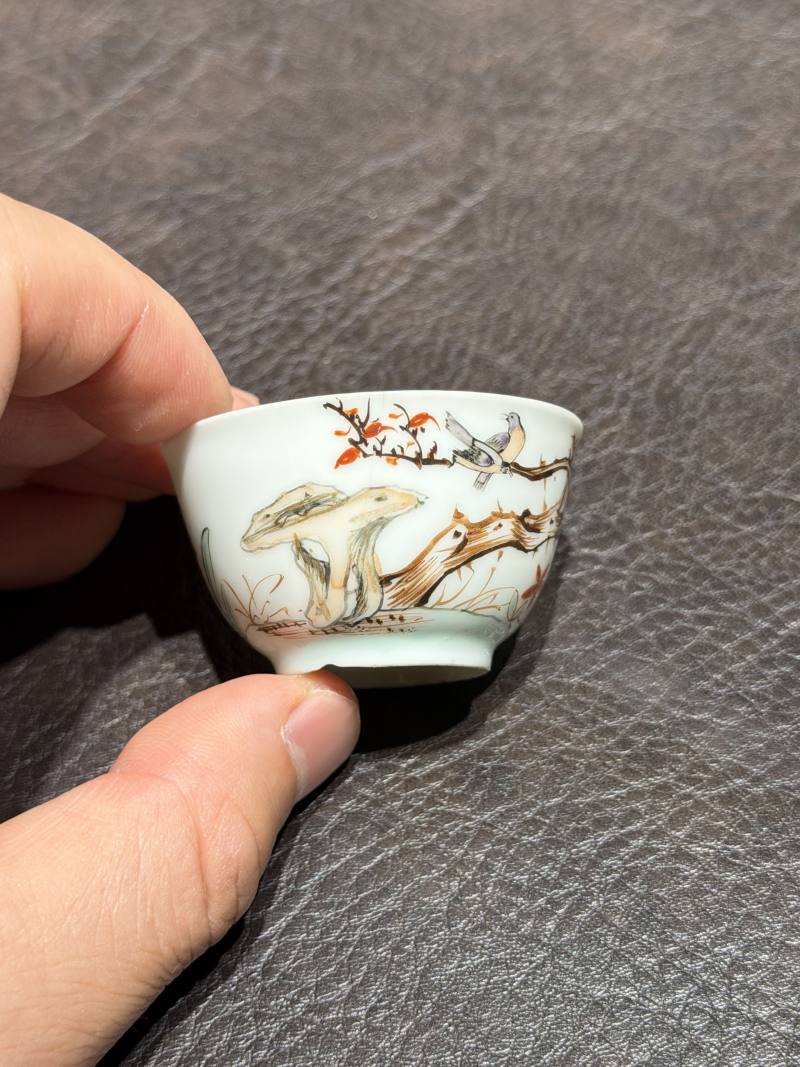 清乾隆 粉彩花鸟纹茶具一套25件 - 图119