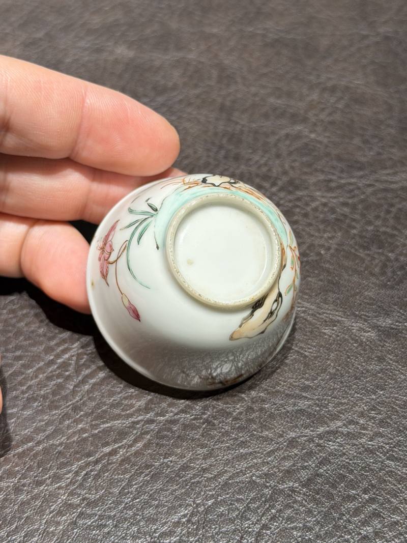 清乾隆 粉彩花鸟纹茶具一套25件 - 图19