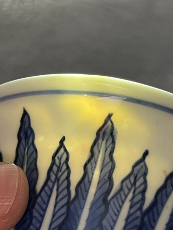 明万历 青花龙凤纹渣斗 - 图14