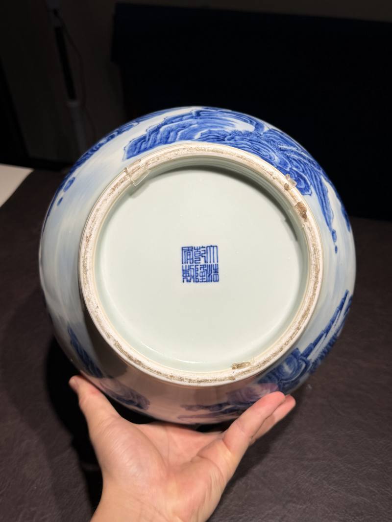 清光绪 青花松鹿图鹿头尊 - 图16
