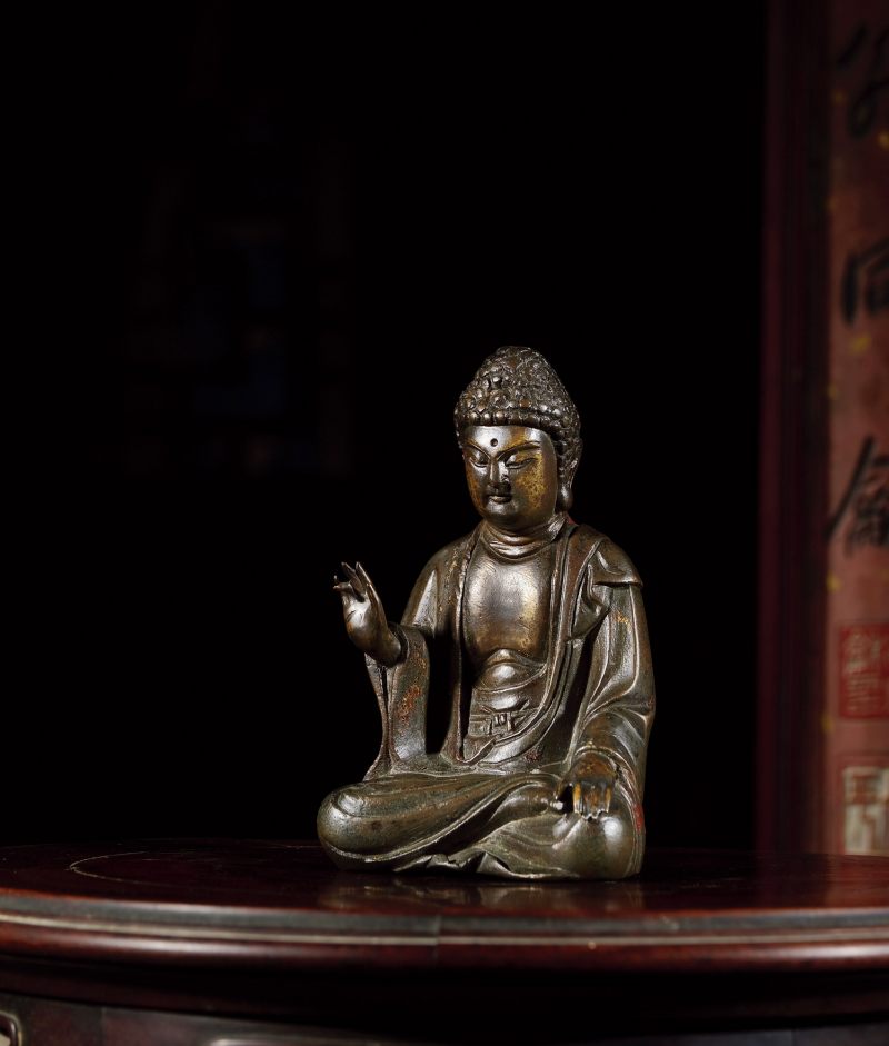明·铜释迦说法像