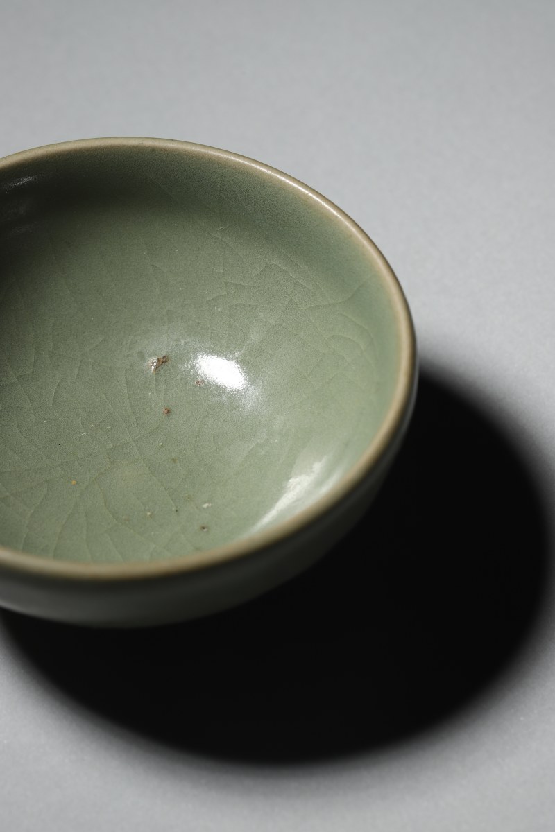 明代 青釉敛口杯 - 图5