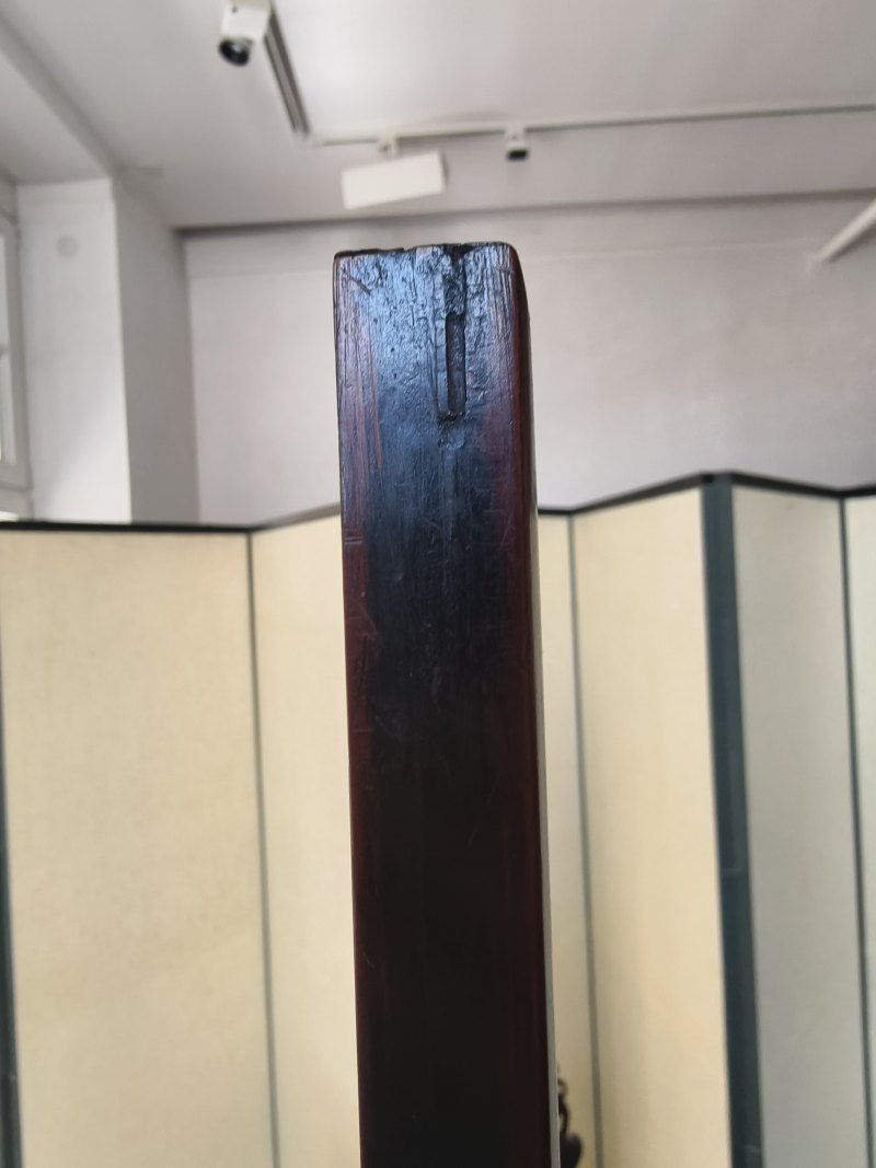 A fine carved Duan stone panel mounted as table screen - 图21