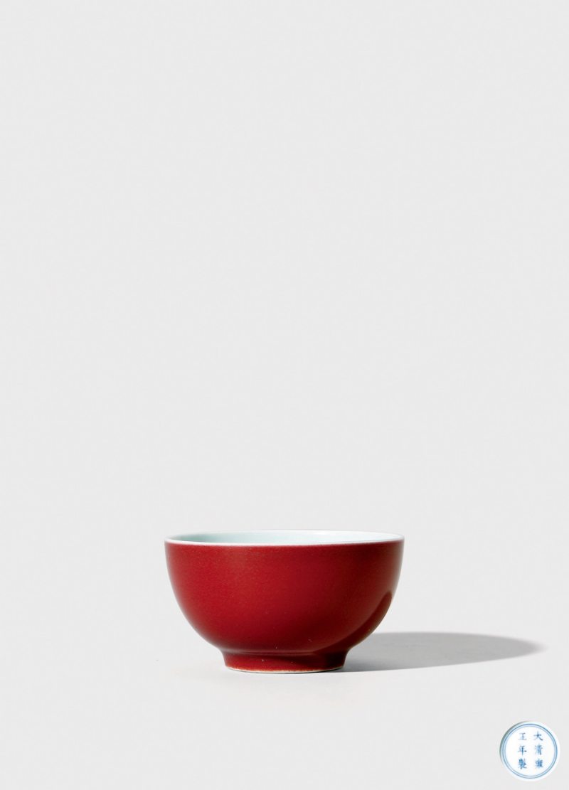 清雍正·霁红釉小茶圆