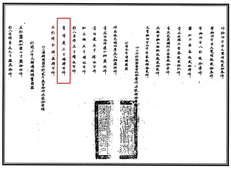 清同治 青花一束莲小盘 - 图6