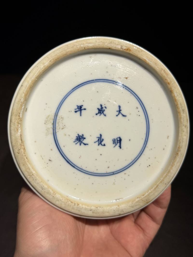 清康熙 青花山石花卉纹观音瓶 - 图16
