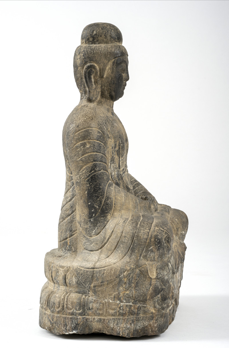 A LIMESTONE FIGURE OF BUDDHA SHAKYAMUNI - 图7