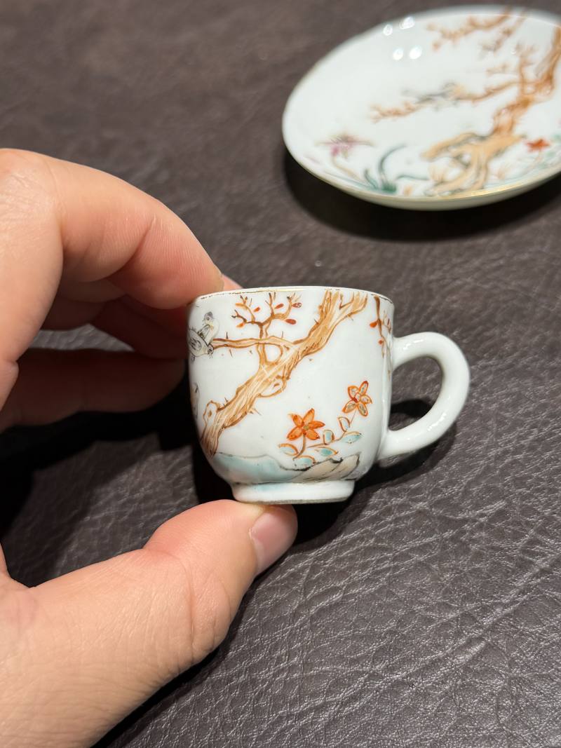 清乾隆 粉彩花鸟纹茶具一套25件 - 图87