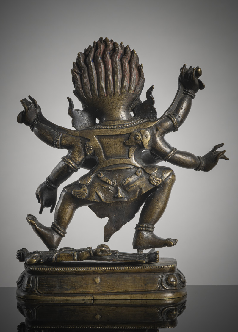 A bronze figure of Sadbhujamahakala - 图2