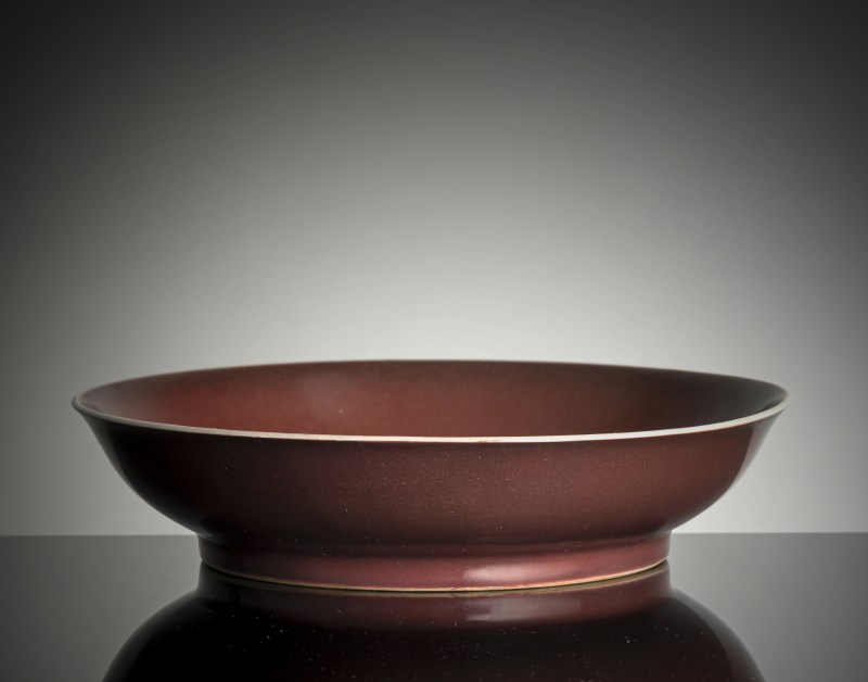 An imperial copper-red glazed porcelain plate - 图3