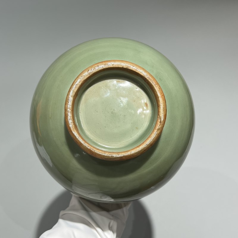 明代 龙泉窑梅子青釉玉壶春瓶 - 图11