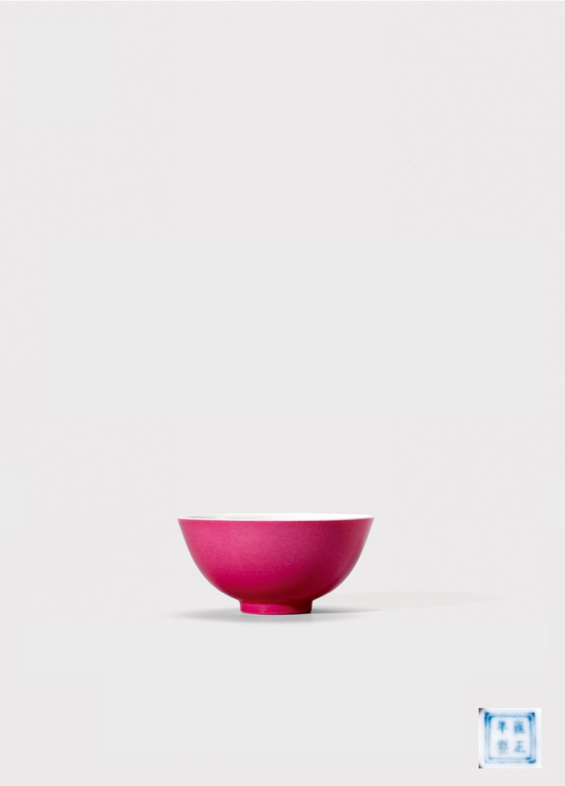 清雍正·胭脂红釉小杯
