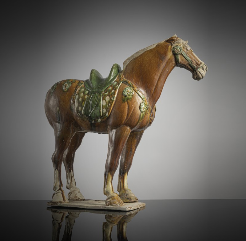 A fine 'sancai' -glazed earthenware horse - 图2