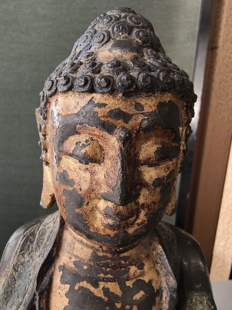 A part-gilt bronze of Buddha Shakyamuni in the meditation seat - 图14